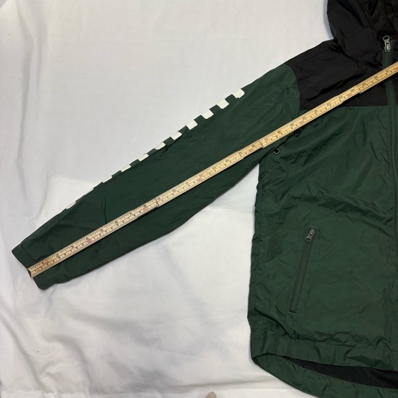 Vans Kids Garnett Windbreaker Jacket Green Black Full Zip Hooded Skate Snow Punk - Picture 10 of 11